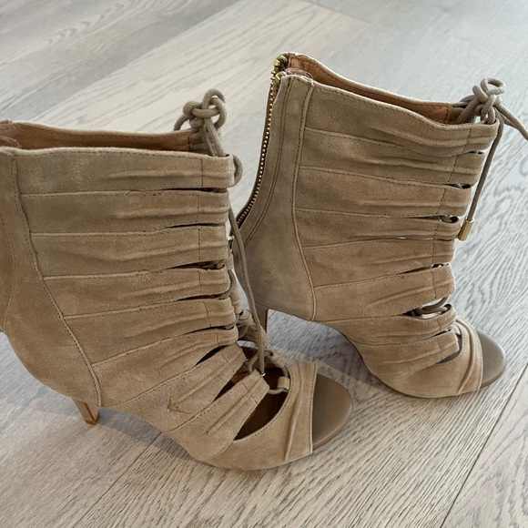 Brand new Joie suede open toe lace up boots size 36 - Picture 3 of 4